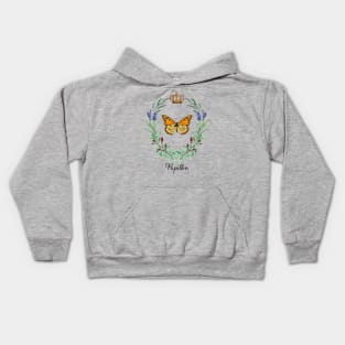 Papillon Monarch Butterfly Flower Garden Cottagecore Gardener Kids Hoodie